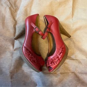 Report High Heels - Peep Toe - Red